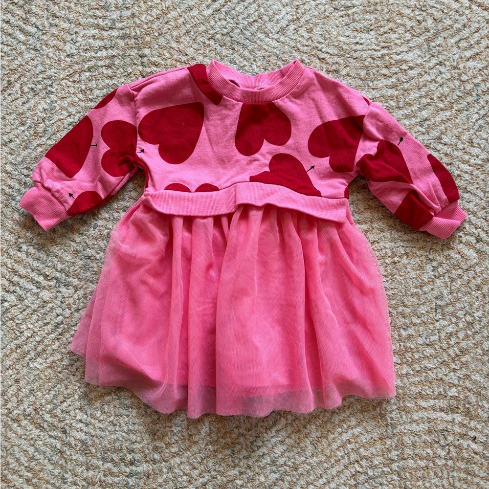 Carter's Pink Dress with Red Hearts